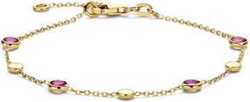 Juwelier Vanquaethem Armband - Goud 18 karaat - Robijn