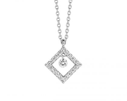 Juwelier Vanquaethem Ketting - Goud 18 Karaat - Briljant