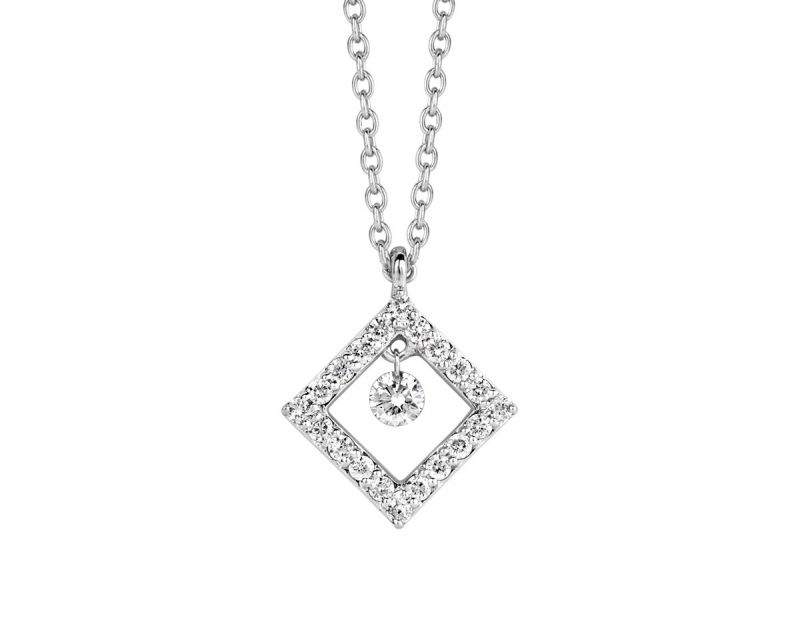 Juwelier Vanquaethem Ketting - Goud 18 Karaat - Briljant