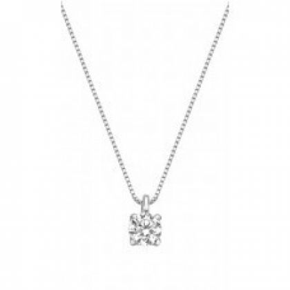 Juwelier Vanquaethem Ketting - Goud 18 karaat - Zirconium