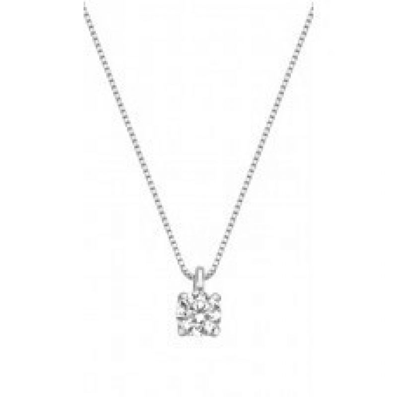 Juwelier Vanquaethem Ketting - Goud 18 karaat - Zirconium