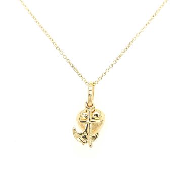 Juwelier Vanquaethem Hanger - Goud 18 karaat - Briljant - Geloof, Hoop, Liefde