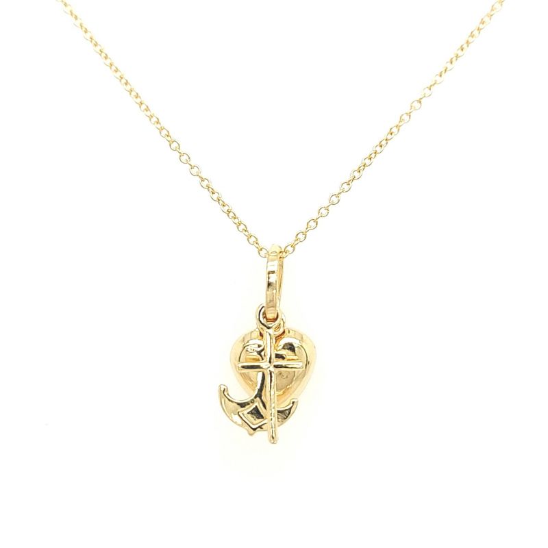 Juwelier Vanquaethem Hanger - Goud 18 karaat - Briljant - Geloof, Hoop, Liefde