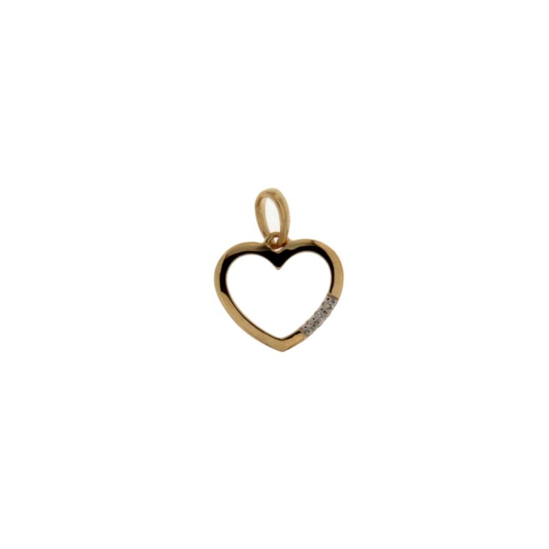 Juwelier Vanquaethem Hanger - Goud 18 karaat - Briljant - Hartje