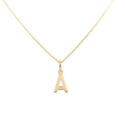 Juwelier Vanquaethem Hanger - Goud 18 karaat - Letter