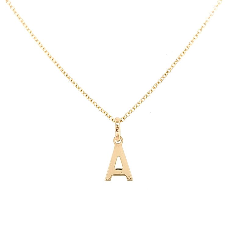 Juwelier Vanquaethem Hanger - Goud 18 karaat - Letter