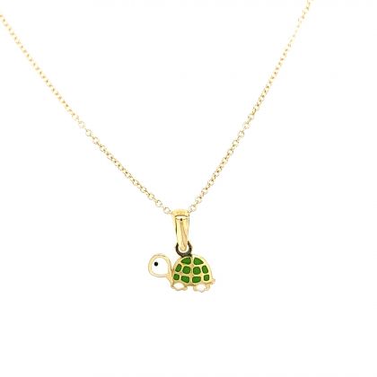 Juwelier Vanquaethem Hanger - Goud 18 karaat - Schildpad