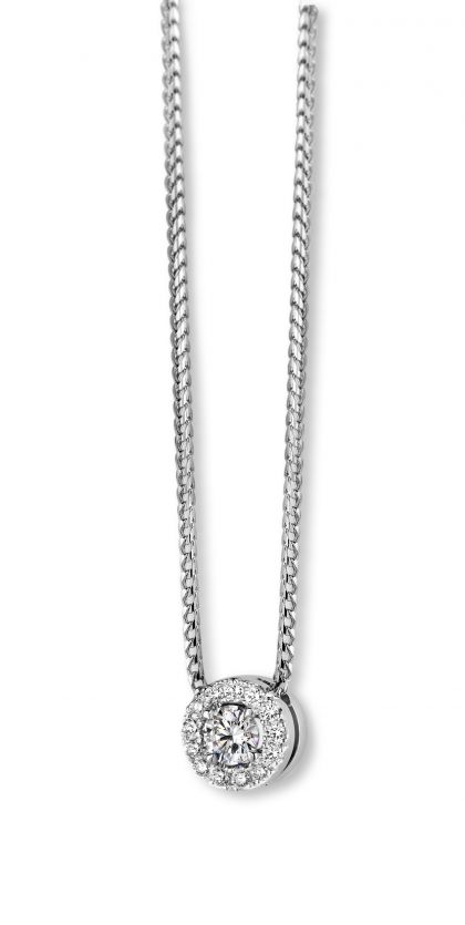 Juwelier Vanquaethem Ketting - Goud 18 karaat - Briljant