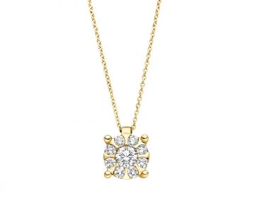 Juwelier Vanquaethem Ketting - Goud 18 Karaat - Briljant