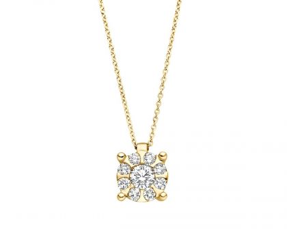 Juwelier Vanquaethem Ketting - Goud 18 Karaat - Briljant