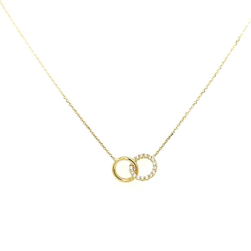 Juwelier Vanquaethem Ketting - Goud 18 karaat - Zirconium