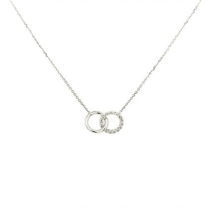 Juwelier Vanquaethem Ketting - Goud 18 karaat - Zirconium