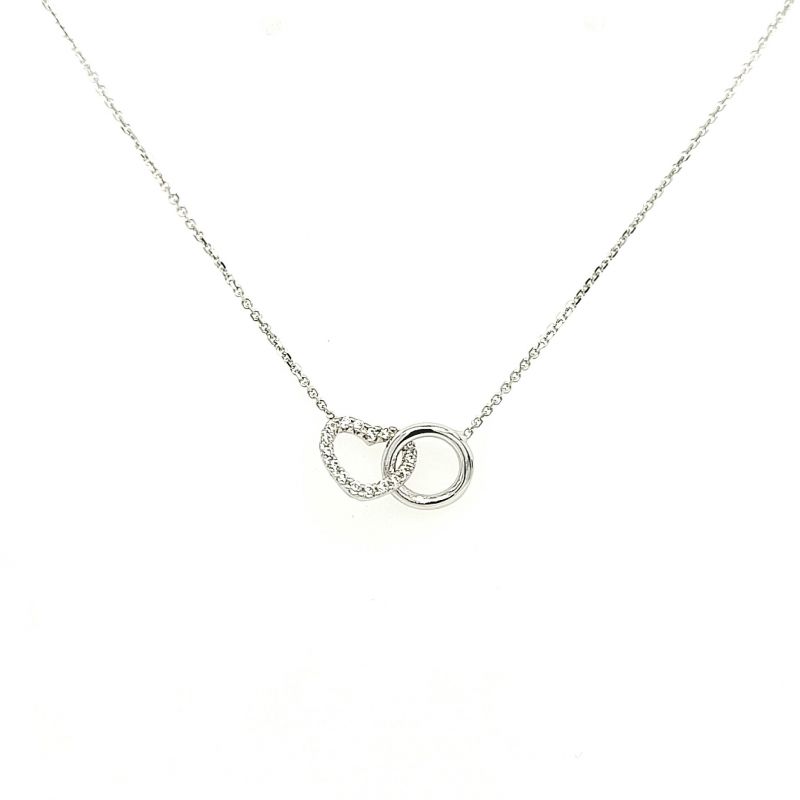 Juwelier Vanquaethem Ketting - Goud 18 karaat - Zirconium