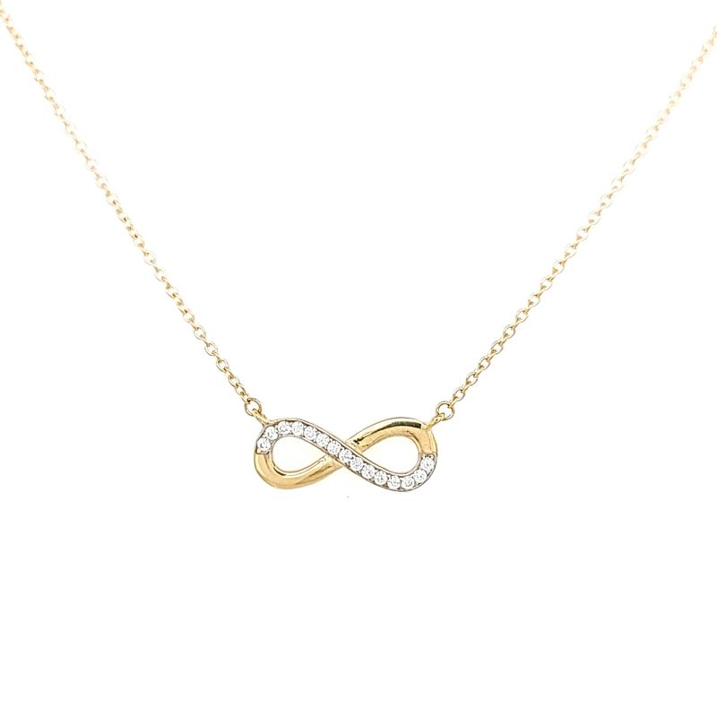 Juwelier Vanquaethem Ketting - Goud 18 karaat - Zirconium