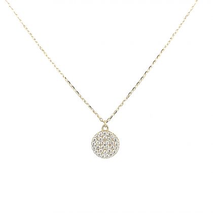 Juwelier Vanquaethem Ketting - Goud 18 karaat - Zirconium