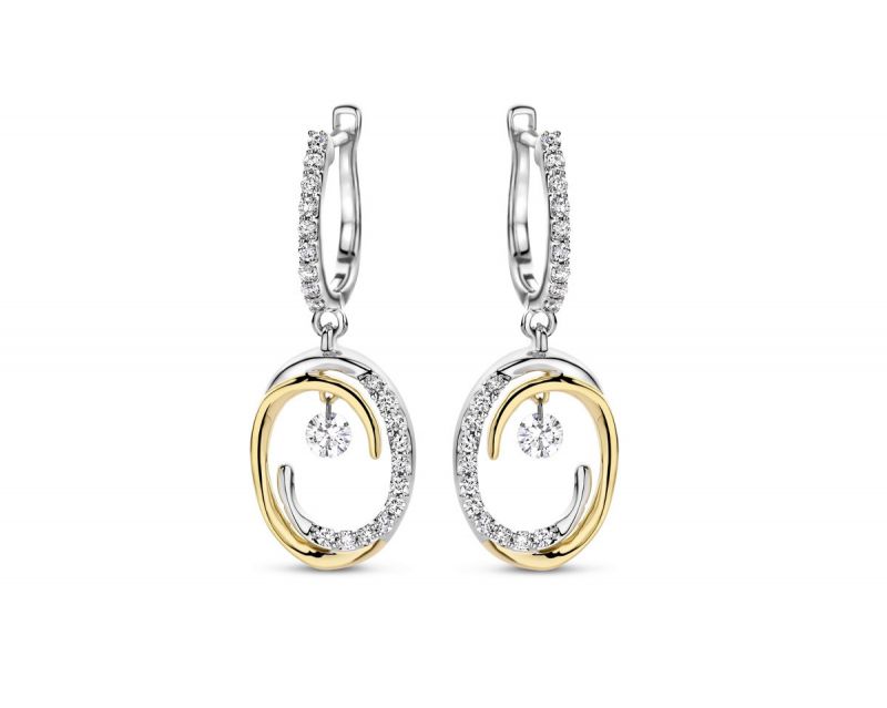 Juwelier Vanquaethem Oorbellen - Goud 18 karaat - Briljant