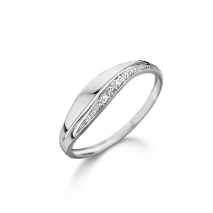 Juwelier Vanquaethem Ring - Goud 18 karaat - Briljant