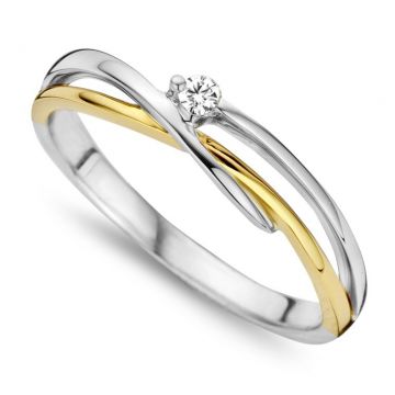 Juwelier Vanquaethem Ring - Goud 18 karaat - Briljant