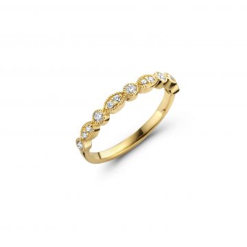 Juwelier Vanquaethem Ring - Goud 18 karaat - Briljant