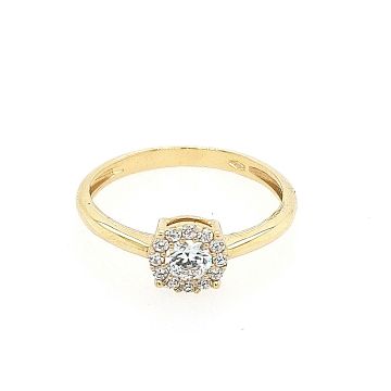 Juwelier Vanquaethem Ring - Goud 18 karaat - Zirconium