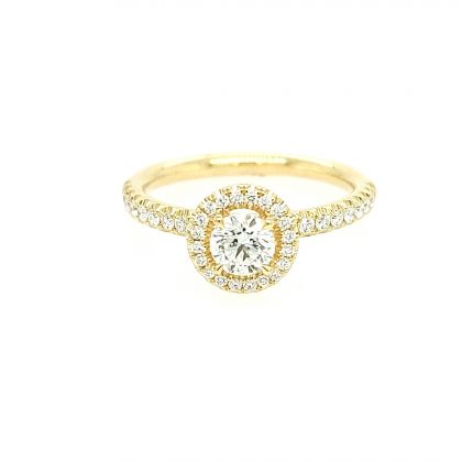 Juwelier Vanquaethem Ring - Goud 18 karaat - Briljant