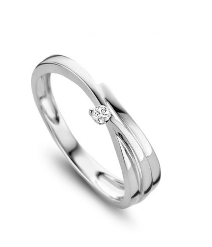 Juwelier Vanquaethem Ring - Goud 18 karaat - Briljant