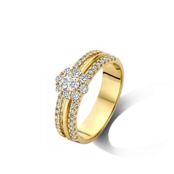 Juwelier Vanquaethem Ring - Goud 18 karaat - Briljant