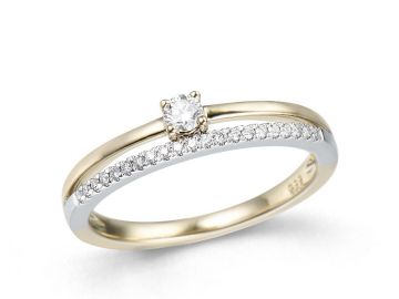 Juwelier Vanquaethem Ring - Goud 18 karaat - Briljant