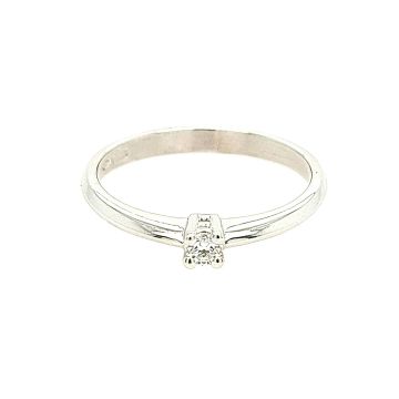 Juwelier Vanquaethem Ring - Goud 18 karaat - Briljant