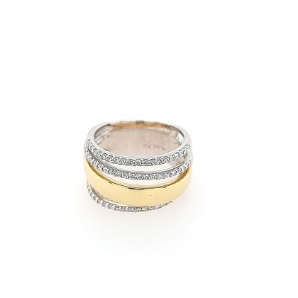 Juwelier Vanquaethem Ring - Goud 18 karaat - Briljant