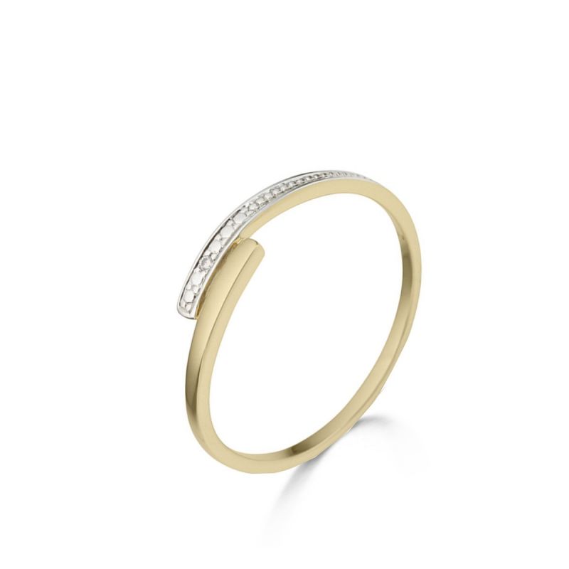 Juwelier Vanquaethem Ring - Goud 18 karaat - Briljant