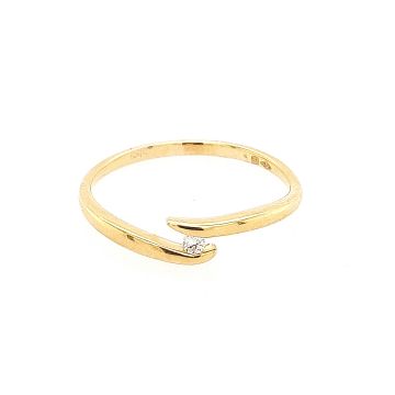 Juwelier Vanquaethem Ring - Goud 18 karaat - Briljant