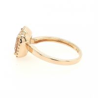 Juwelier Vanquaethem Ring - Goud 18 karaat - Briljant & Morganiet