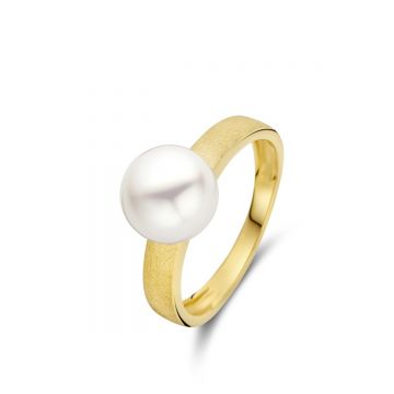 Juwelier Vanquaethem Ring - Goud 18 karaat - Parel