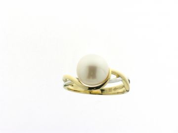 Juwelier Vanquaethem Ring - Goud 18 karaat - Parel