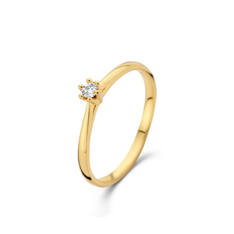 Juwelier Vanquaethem Verlovingsring - Goud 18 karaat - Briljant