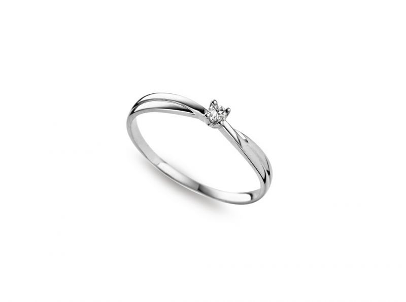 Juwelier Vanquaethem Verlovingsring - Goud 18 karaat - Briljant