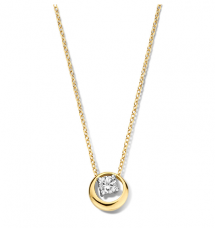 New Life Ketting - Goud 18 karaat - Zirconium