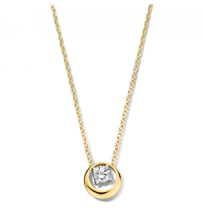 New Life Ketting - Goud 18 karaat - Zirconium